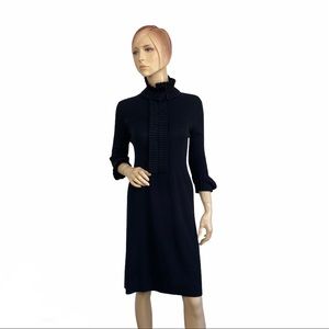 Georges Rech Black Pleated Knit Dress Women’s Size 3
